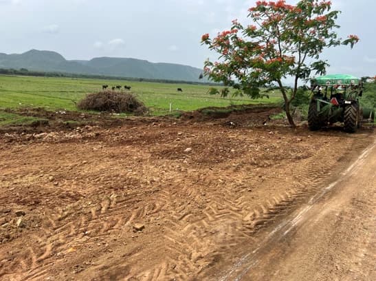 Land being levelled at Sowers Village